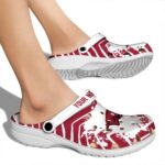 Custom Arkansas Razorbacks Zigzag Paint Burst Crocs Best selling