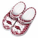 Custom Arkansas Razorbacks Zigzag Paint Burst Crocs Best selling