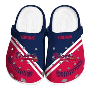 Custom Atlanta Braves Baseball Motif Crocs Best selling
