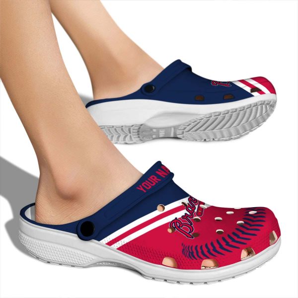 Custom Atlanta Braves Baseball Motif Crocs High quality