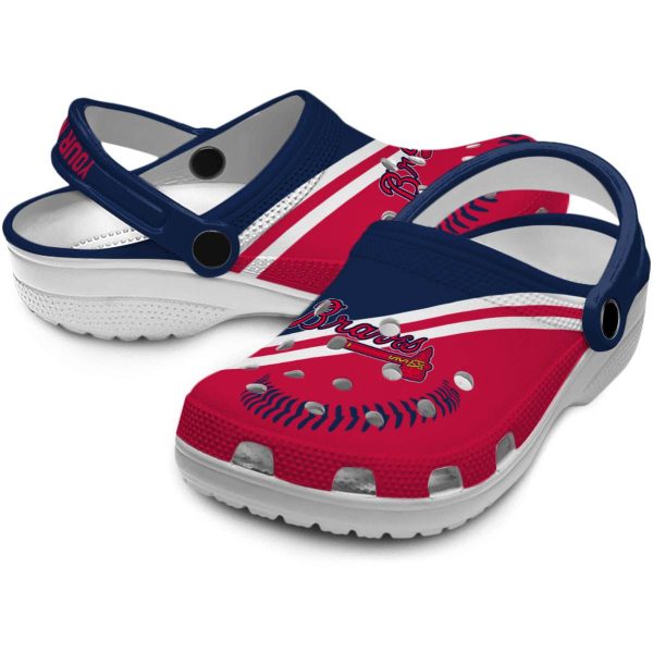 Custom Atlanta Braves Baseball Motif Crocs Latest Model