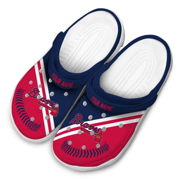 Custom Atlanta Braves Baseball Motif Crocs Trendy