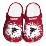 Custom Atlanta Falcons Splatter Background Crocs Best selling