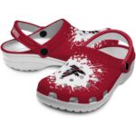 Custom Atlanta Falcons Splatter Background Crocs Best selling