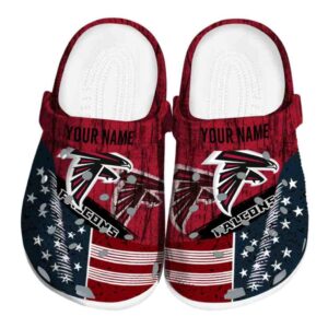 Custom Atlanta Falcons Star Spangled Side Pattern Crocs Best selling