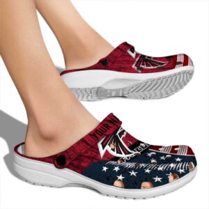 Custom Atlanta Falcons Star Spangled Side Pattern Crocs High quality