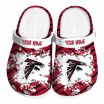 Custom Atlanta Falcons Zigzag Paint Burst Crocs Best selling
