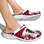 Custom Atlanta Falcons Zigzag Paint Burst Crocs Best selling