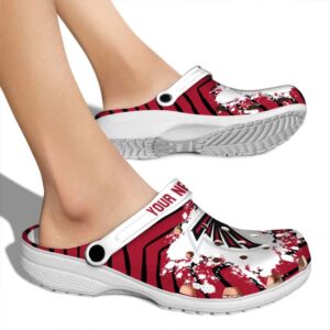 Custom Atlanta Falcons Zigzag Paint Burst Crocs High quality