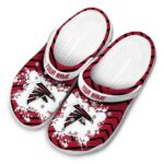 Custom Atlanta Falcons Zigzag Paint Burst Crocs Best selling