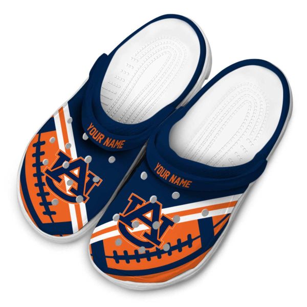 Custom Auburn Tigers Football Motif Crocs Trendy