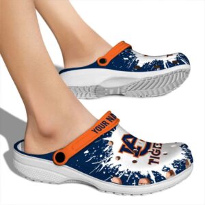 Custom Auburn Tigers Splash Art Crocs High quality