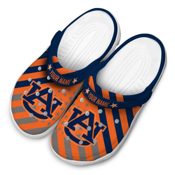 Custom Auburn Tigers Star Spangled Graphic Crocs Trendy