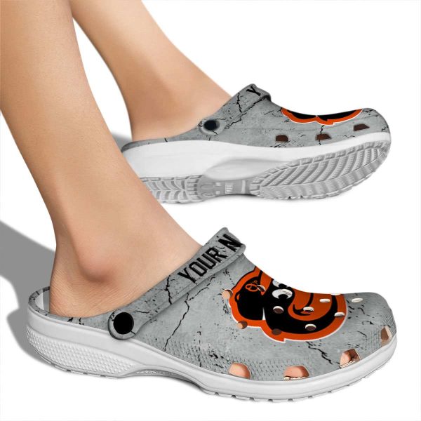 Custom Baltimore Orioles Cracked Texture Crocs High quality