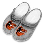 Custom Baltimore Orioles Cracked Texture Crocs Best selling