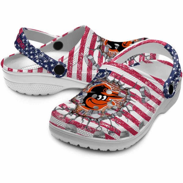 Custom Baltimore Orioles Freedom Splinter Crocs Latest Model