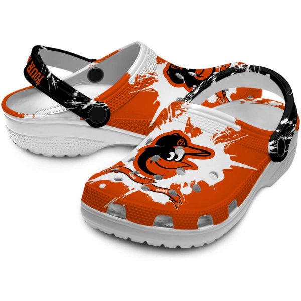 Custom Baltimore Orioles Splatter Pattern Crocs Latest Model