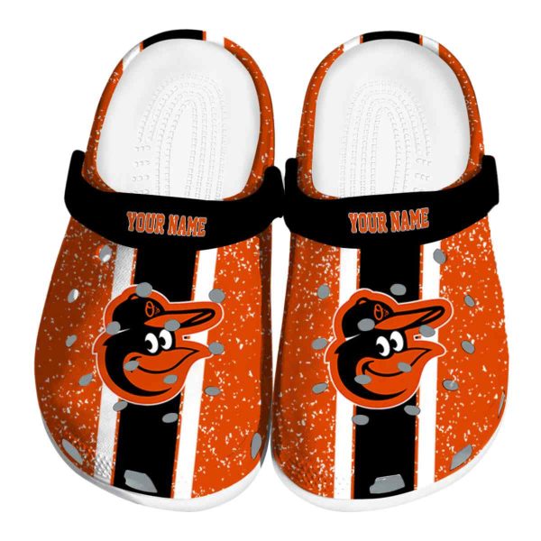 Custom Baltimore Orioles Vertical Stripes Crocs Best selling