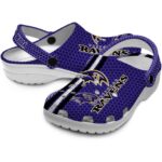 Custom Baltimore Ravens Contrasting Stripes Crocs Best selling