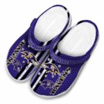 Custom Baltimore Ravens Contrasting Stripes Crocs Best selling