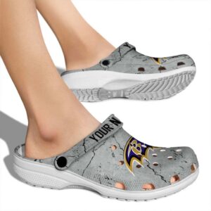Custom Baltimore Ravens Cracked Texture Crocs High quality