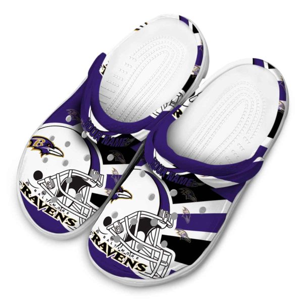 Custom Baltimore Ravens Football Helmet Crocs Trendy