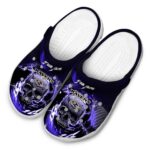 Custom Baltimore Ravens Gothic Skull Crocs Best selling