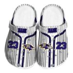 Custom Baltimore Ravens Pinstripe Pattern Crocs Best selling