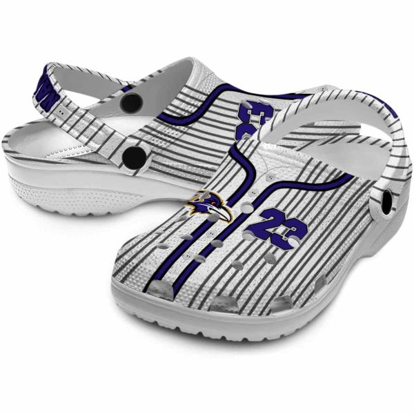 Custom Baltimore Ravens Pinstripe Pattern Crocs Latest Model