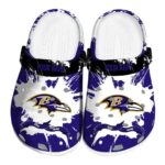 Custom Baltimore Ravens Splatter Pattern Crocs Best selling