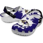 Custom Baltimore Ravens Splatter Pattern Crocs Best selling