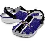 Custom Baltimore Ravens Vertical Stripes Crocs Best selling
