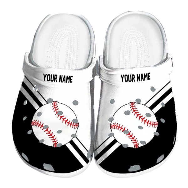 Custom Baseball Striped Accents Crocs Best selling