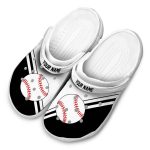 Custom Baseball Striped Accents Crocs Trendy