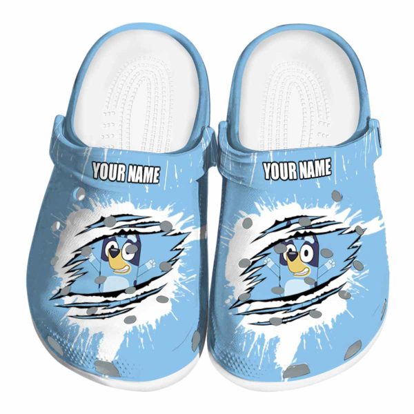 Custom Bluey Splash Motif Background Crocs Best selling