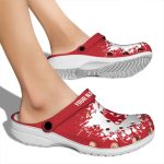 Custom Boston Red Sox Splatter Background Crocs High quality