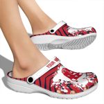 Custom Boston Red Sox Zigzag Paint Burst Crocs High quality