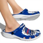 Custom Buffalo Bills Splash Motif Background Crocs Best selling