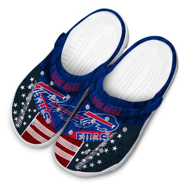 Custom Buffalo Bills Star Spangled Side Pattern Crocs Trendy
