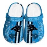 Custom Carolina Panthers Contrasting Stripes Crocs Best selling