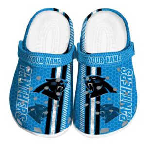 Custom Carolina Panthers Contrasting Stripes Crocs Best selling