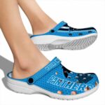 Custom Carolina Panthers Contrasting Stripes Crocs Best selling