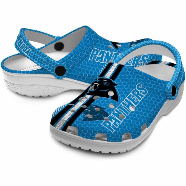Custom Carolina Panthers Contrasting Stripes Crocs Latest Model