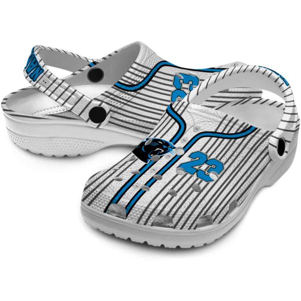 Custom Carolina Panthers Pinstripe Pattern Crocs Latest Model