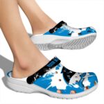 Custom Carolina Panthers Splatter Pattern Crocs Best selling