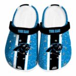 Custom Carolina Panthers Vertical Stripes Crocs Best selling