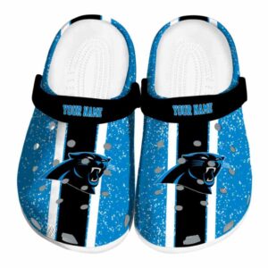 Custom Carolina Panthers Vertical Stripes Crocs Best selling