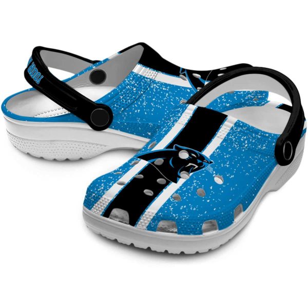 Custom Carolina Panthers Vertical Stripes Crocs Latest Model