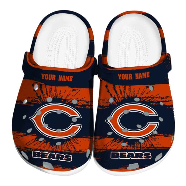 Custom Chicago Bears Paint Splatter Graphics Crocs Best selling