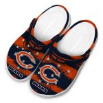 Custom Chicago Bears Paint Splatter Graphics Crocs Trendy